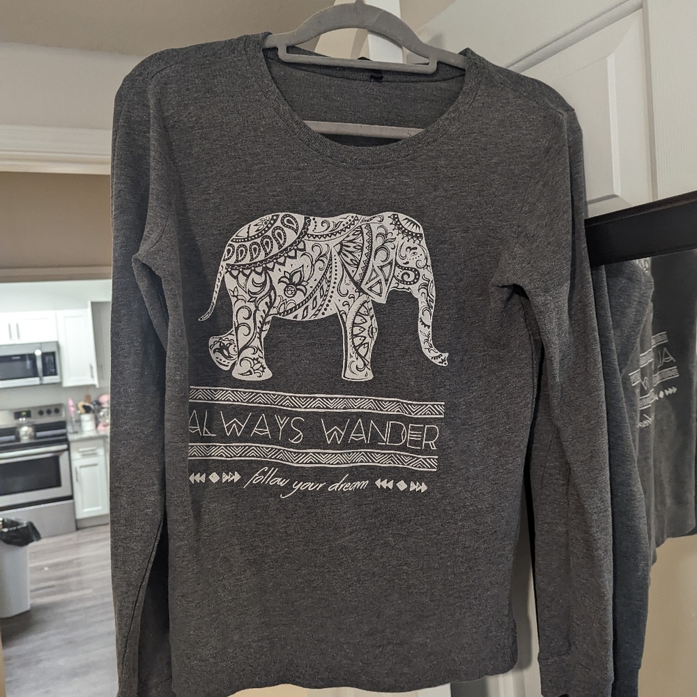 Grey Inspirational Sweater XL